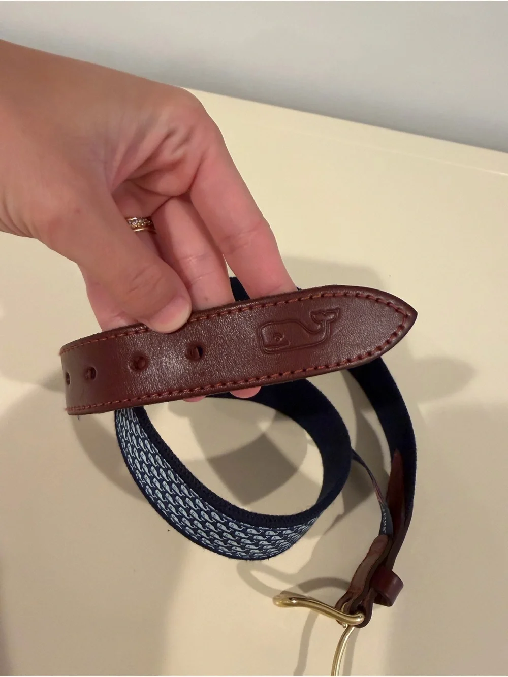 Vineyard Vines Wale Canvas Club Belt - size 30